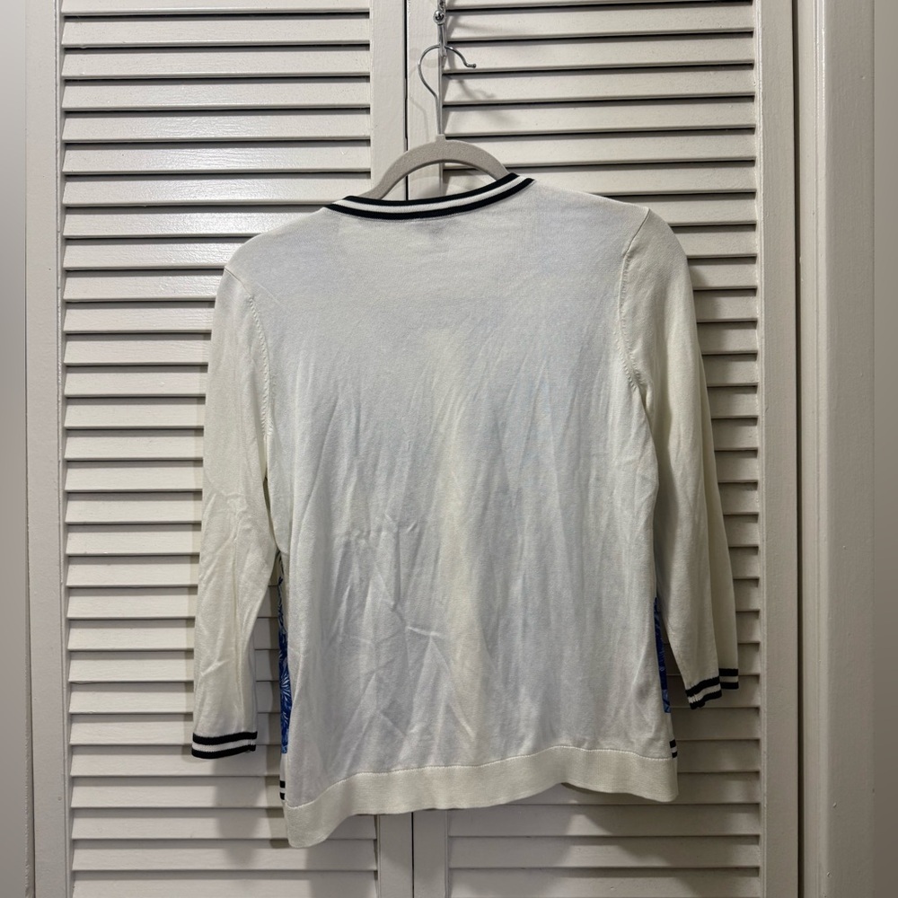 Talbots TOILE WOVEN CARDIGAN - Picture 4 of 7